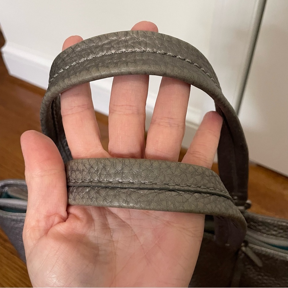 Cole Haan Metallic Silver Double Strap Handbag - Picture 9 of 16